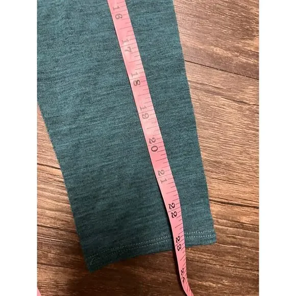 Segments Merino Wool V Neck Long Sleeve Base Layer Top Women L Teal Green Hiking - Picture 10 of 10